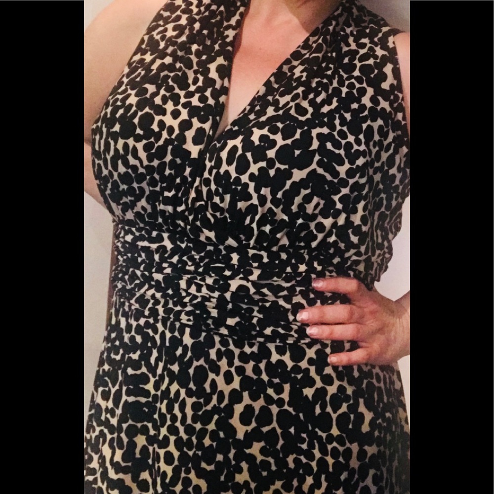Leopard Print dress in “Monroe” cut Midi Sz 16 $22
